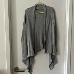 Splendid Gray Thermal Prima Cotton Waterfall Cardigan